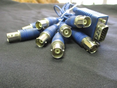 DVR Cable VGA 15-pin Male to 8-pin BNC Female DVR Connector (Lot G)