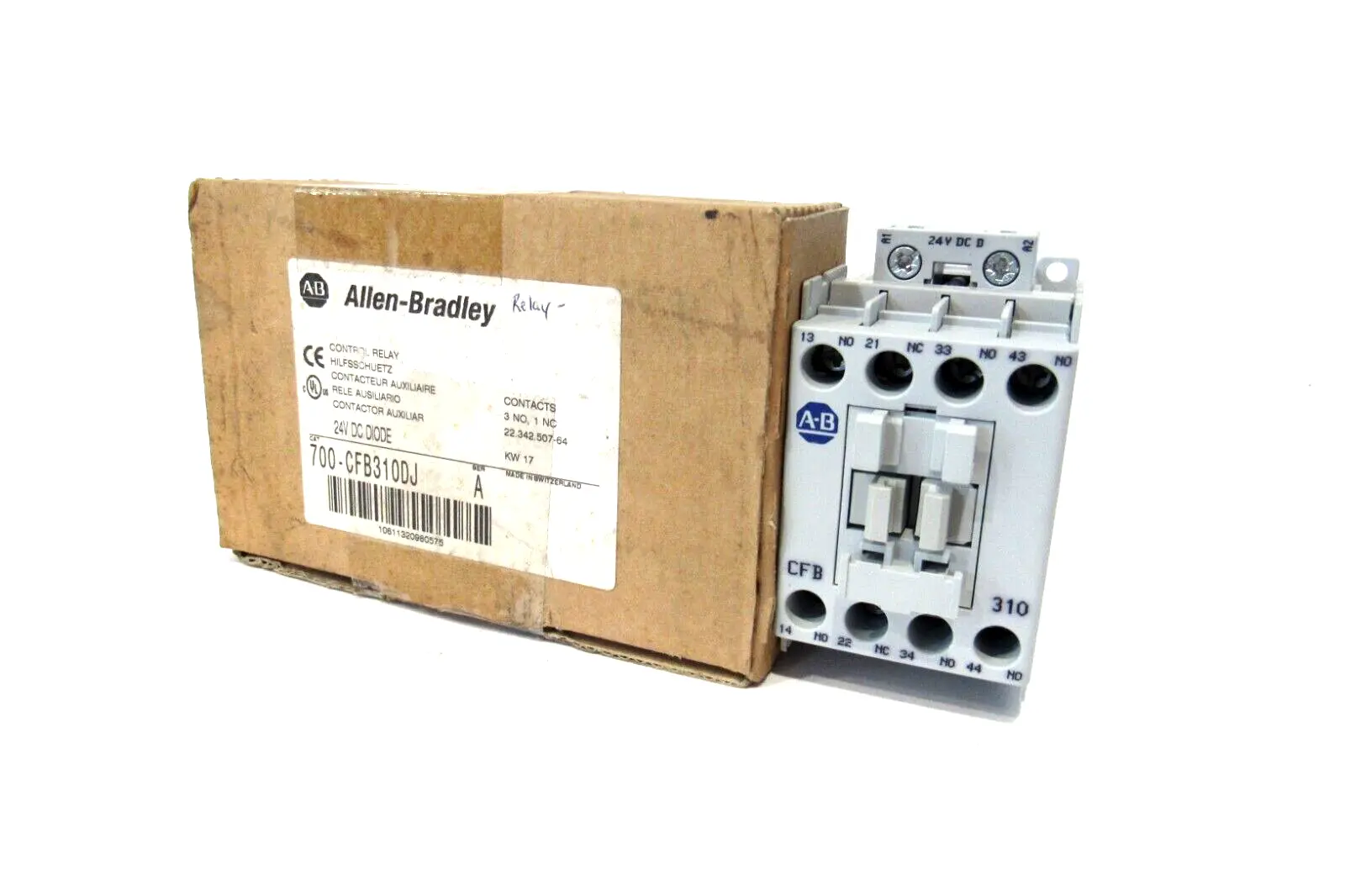 NEW ALLEN BRADLEY 700-CFB310DJ CONTROL RELAY SER.A 700CFB310DJ