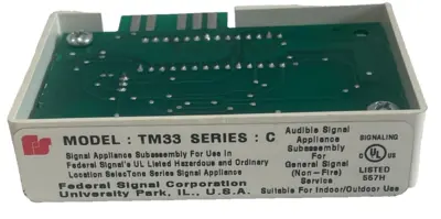 NEW FEDERAL SIGNAL TM33 TONE MODULE SERIES C TM33-SB