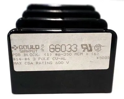 NEW GOULD SHAWMUT 66033 DISTRUBUTION BLOCK