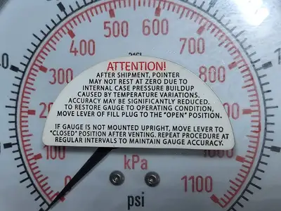 0-1100 kPa Pressure Gauge