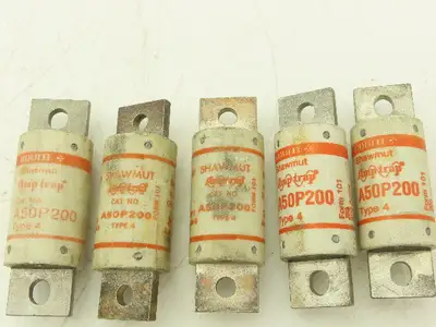 Gould Shawmut A50P200 Type 4 Fuse 200 AMP and 125 AMP 500 Volts Mixed Lot of 8