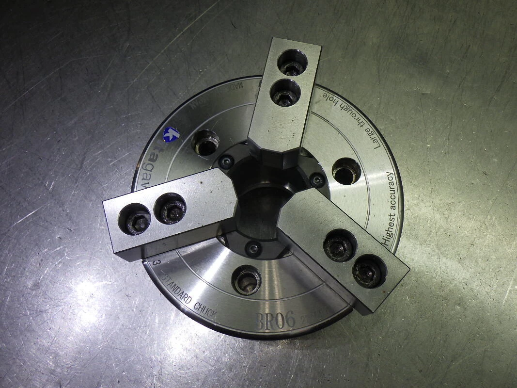 Kitagawa 6" (170mm) 3 Jaw Open Center Power Chuck (Flatback) BR06 (STK)