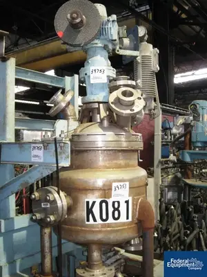 USED Pfaudler 10 Gal Pfaudler Reactor, 316L S/S, 60/90#