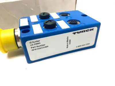 USED TURCK EUROFAST 4-PORT JUNCTION BOX M23 MAIN CONN.