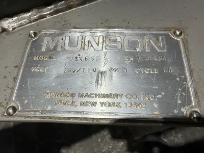 Used MUNSON HD3X6SS Mixers Illinois US | M&M Equipment Corp. #1388941