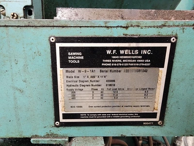 W.F. WELLS W-9-1 Saws-Horizontal Band 30" | Asset Exchange Corporation (4)