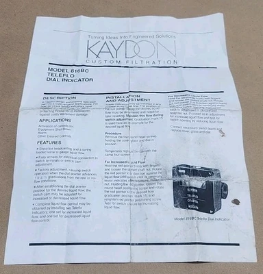 New | in-Stock Kaydon 816BC Valves/Fittings Indiana US | J&J Industrial Supply #512801