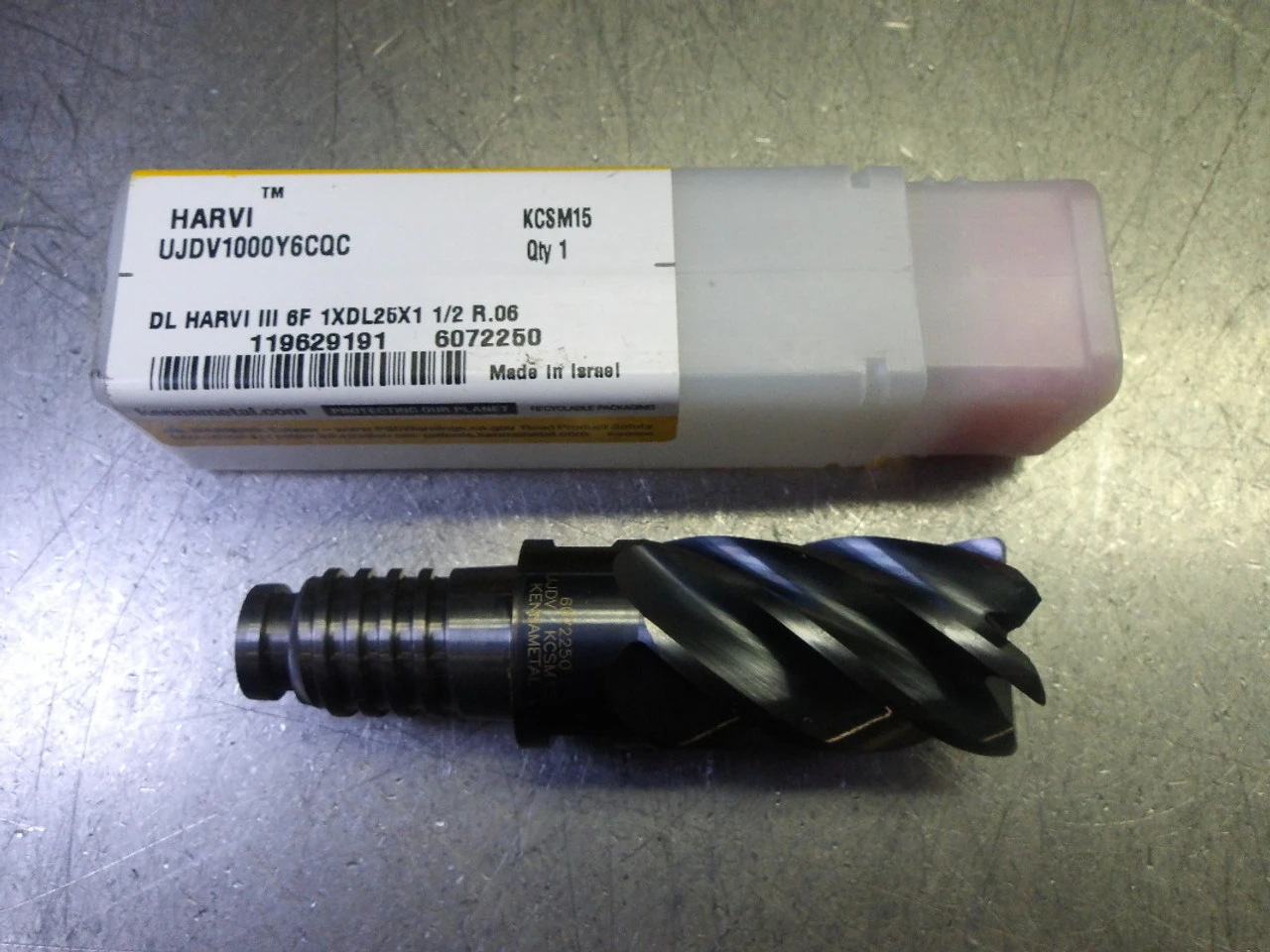 Kennametal DL25 1" 6 Flute Carbide Endmill Head UJDV1000Y6CQC KCSM15 (LOC3082B)