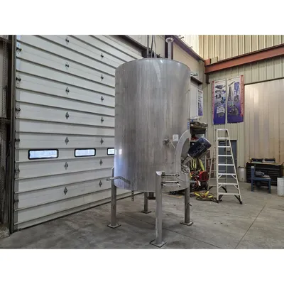 Used 1,300 Gal Bendel Stainless Steel Liquid Mix Tank w/ Side Agitator Disperser