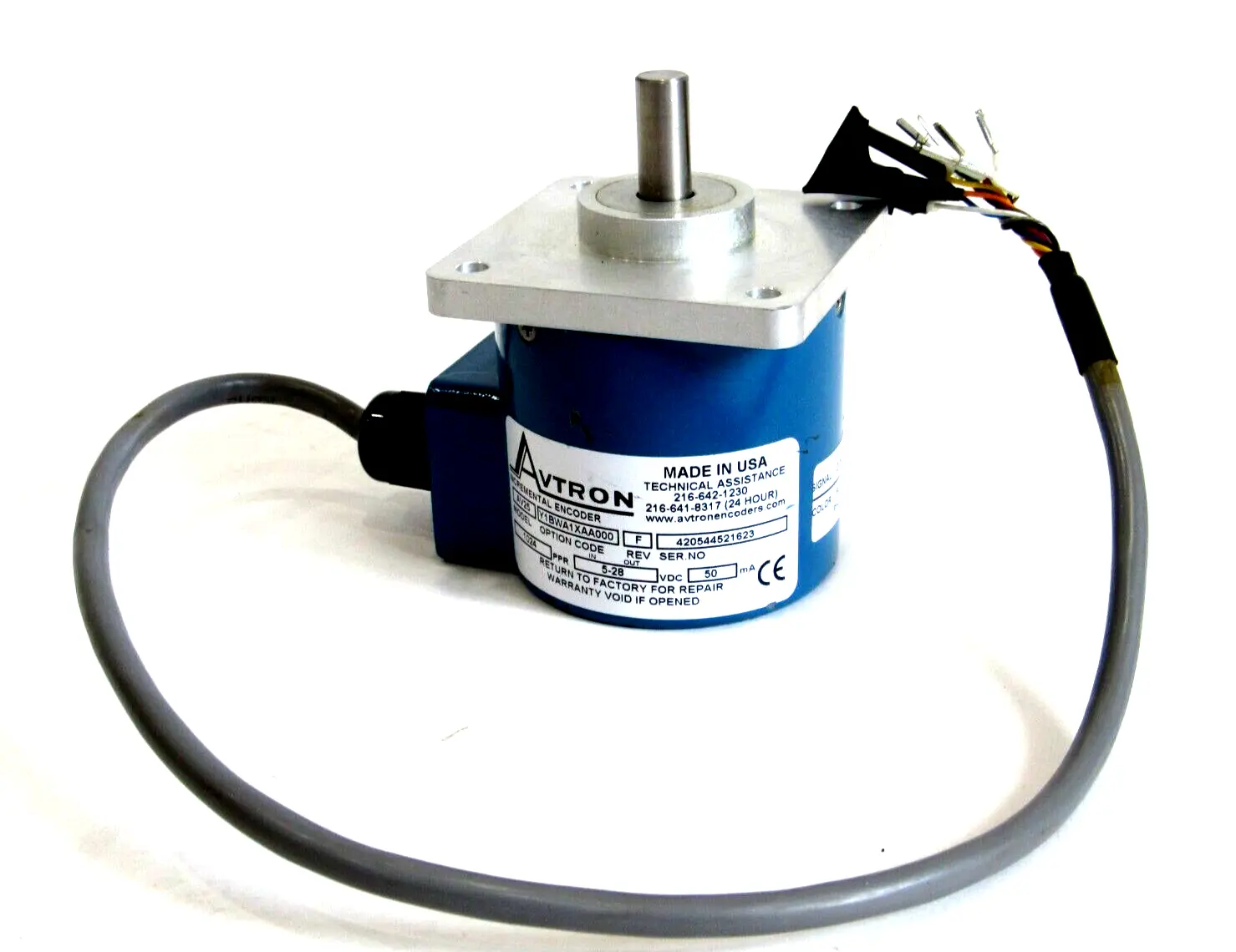 USED AVTRON AV25 Y1BWA1XAA000 INCREMENTAL ENCODER