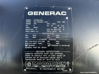 USED GENERAC 1MW