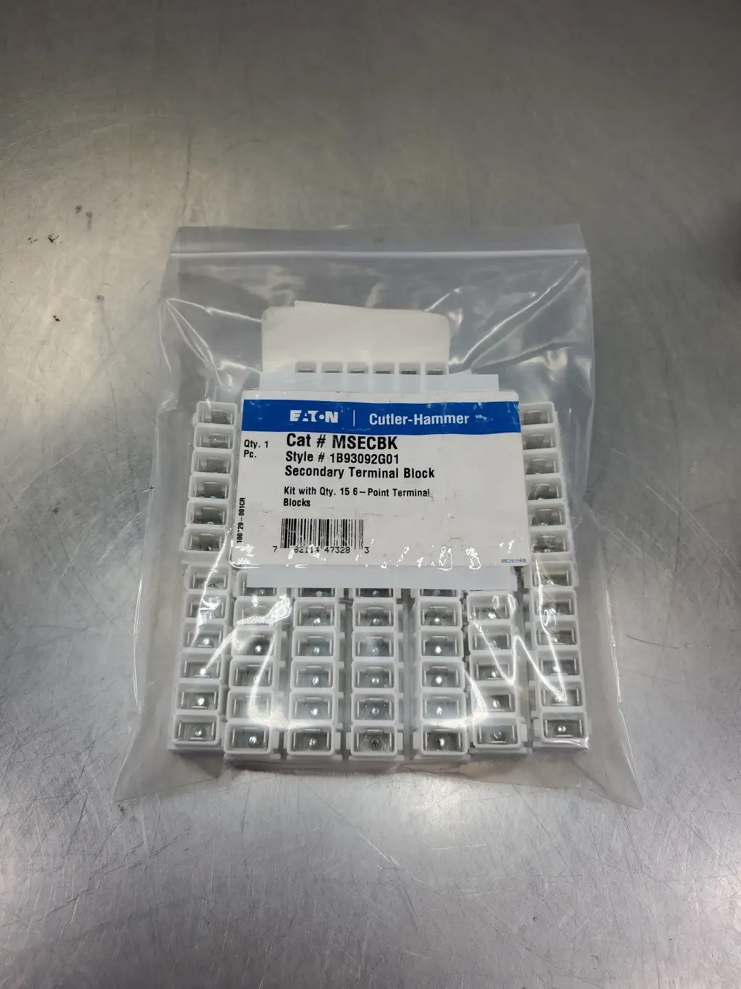 Used Eaton MSECBK Secondary Terminal 6-Point Block, Lot of 15 Terminal Blocks | Palmetto Automation #1155990