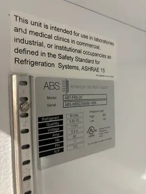 Used ABS Specialty Lab Refrigerator Lab Refrigerators Michigan US | Maverick Industrial Sales #1475234