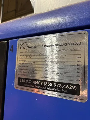 Used QUINCY QOF-150 Rotary Screw & Sliding Vane Air Compressors South Carolina US | ESS Industrial Equipment Sales #1336413