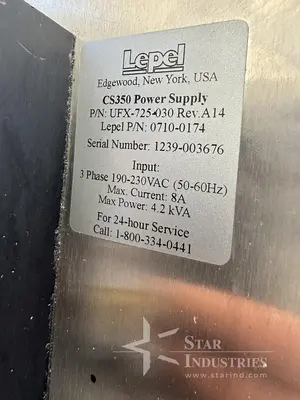 Used LEPEL CS350 Cappers Tamper Evident - Induction Sealers California US | Star Industries #1254655