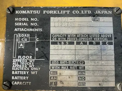 Used KOMATSU FG30T8 Material Handling (misc) Ohio US | HGR 24 #1469582