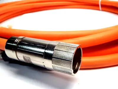 USED LAPP OLFLEX 8 WIRE CONTROL PLC CABLE, ORANGE SHIELD