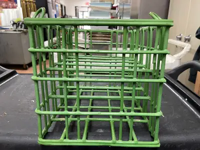 Used Sani Stack Used Sani Stack Coated wire Plate Washing Basket Crate P23 Baskets Illinois US | Falcon Restaurant Supply #1376193