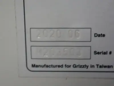 USED 2020 GRIZZLY G0548ZP