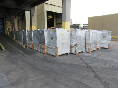 50 Cu Ft Aluminum Totes 40x45x60, side door and top hatch
