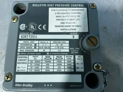 Used ALLENBRADLEY 836TT251J Pressure Switches Ohio US | HGR 24 #1507637