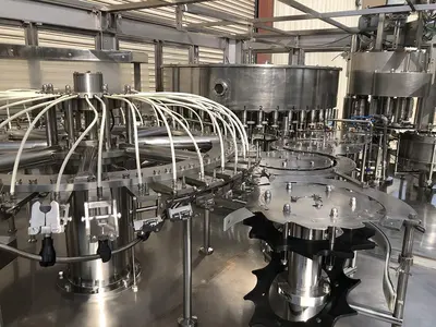 USED 2014 ZHANG J IAGANG, BEIJING CHINA TRI-BLOCK 40 VALVE BOTTLE RINSER, FILLER, CAPPER