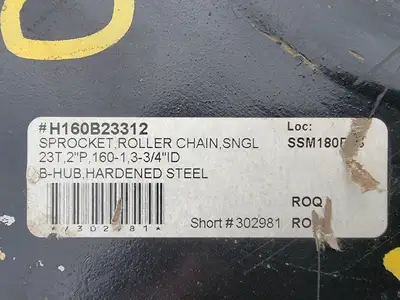 Roller Chain Sprocket H160B23312, Size 160, 23 Teeth