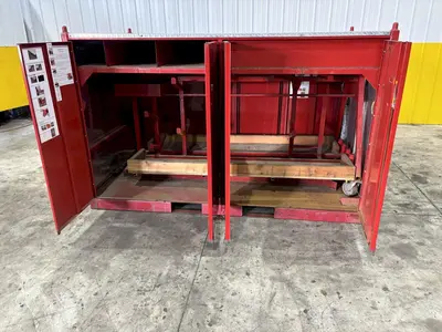4' X 4' X 7' GONDOLA TRAIN PORTABLE RIGGING & STORAGE BOX w/ RAMP & ROLL OUT CART: STOCK #22008
