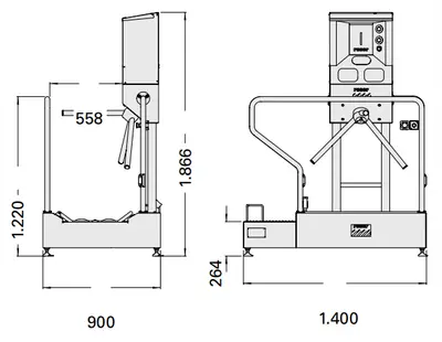 USED Roser 10278 DUOMANS PLUS INTEGRATED HYGIENE STATION