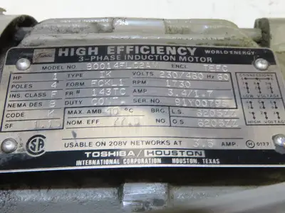 Dodge Tigear M054386003PS 15:1 Gearmotor 115 RPM 1Hp 230/460V 3PH RH 143TC