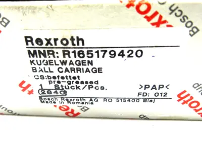 NEW REXROTH R165179420 BALL CARRIAGE