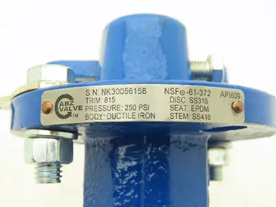 ABZ Valve API609 4" Lugged Butterfly Valve Manual Handle Blue SS316/416