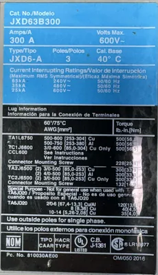 Siemens JXD63B300 Circuit Breakers | ESS Industrial Equipment Sales (4)