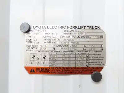 Toyota 17A089 C Electric Forklift Lighting Switch Control OEM 7FBCU25