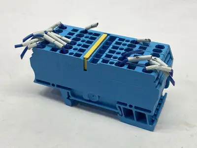 Used WEIDMULLER FEED-THROUGH TERMINAL BLOCK BLUE 1608580000 LOT OF 6 Terminal Blocks | Maverick Industrial Sales #1100141