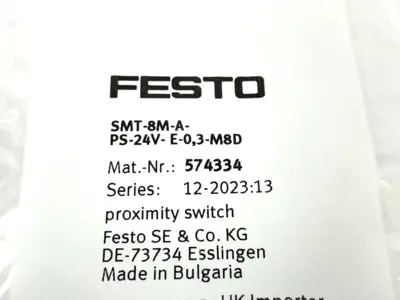 New | in-Stock Festo Proximity Sensor NO COntact, A-Coded, 574334 Proximity Sensors Michigan US | Maverick Industrial Sales #1394189