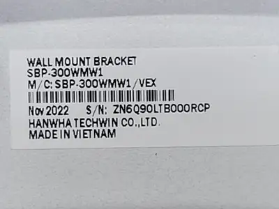 NEW HANWHA TECHWIN SBP-300WMW1