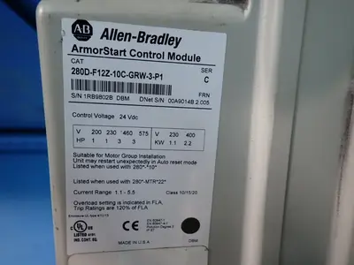USED ALLENBRADLEY 280DF12Z10CGRW3P1