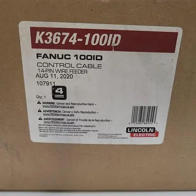 USED LINCOLN ELECTRIC LINCOLN ELECTRIC K3674-100ID FANUC 100ID CONTROL CABLE 14 PIN WIRE FEEDER *NEW SEALED IN BOX*