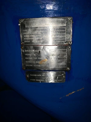 Alfa Laval Disc Stack Self Cleaning Centrifuge MAPX 213 15 KW
