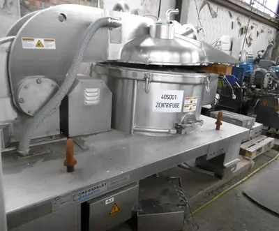 Rousselet Robatel DRC 100 Vx AV 2S mot vertical peeler centrifuge, 904L SS.