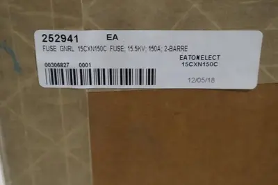 EATON CUTLER HAMMER 15CXN-150C / DOUBLE BARREL HIGH VOLTAGE FUSE NEW #G155