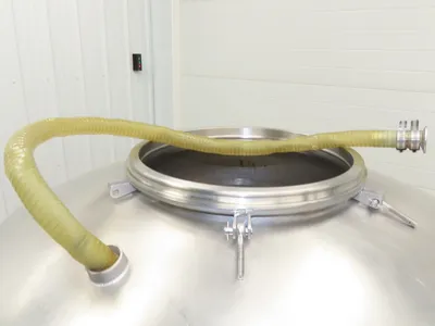 Mobile Stainless Steel Mixing Vessel 136 Gallon Tank Food Grade Sanitary Drain