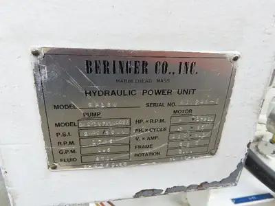 Used BERINGER _UNKNOWN_ Hydraulic Power Units Indiana US | Arrow Industrial #1365344