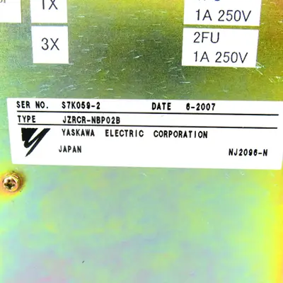 USED YASKAWA ELECTRIC JZRCR-NBP02B