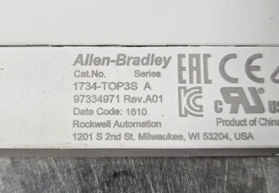 Allen-Bradley 1734-IB4 / 1734-TOP3S. PLC Input Module. 3B-19