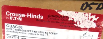 NEW EATON CROUSE-HINDS GUAC26 CONDUIT OUTLET BOX
