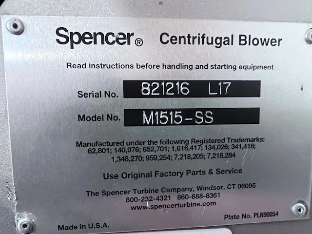 Used Spencer M1515-SS Blowers Minnesota US | Peak Machinery, Inc. #284994