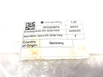 USED SCHEUGENPFLUG ASPIRATION VALVE DN 32/40 FKM